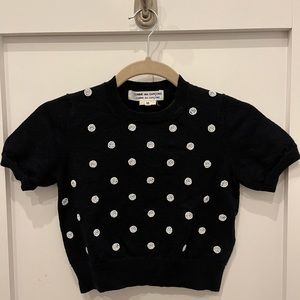 COMMES DES GARÇONS Navy knit with bead detailing